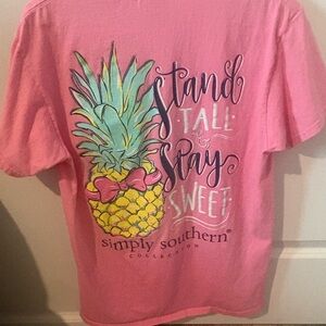 Simply Southern Pink adult medium T-shirt tween